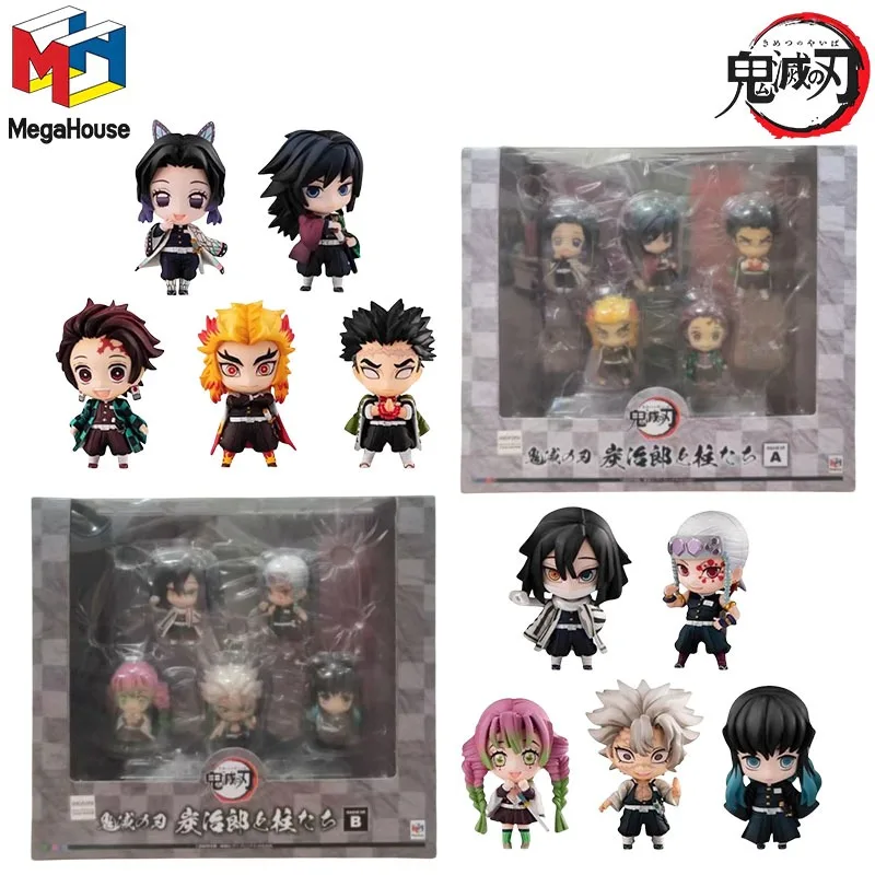 

MegaHouse натуральная аниме-персонаж Demon Slayer Kamado Tanjirou Uzui Tengen для детей, коллекция рождественских подарков, экшн-игрушки, модель