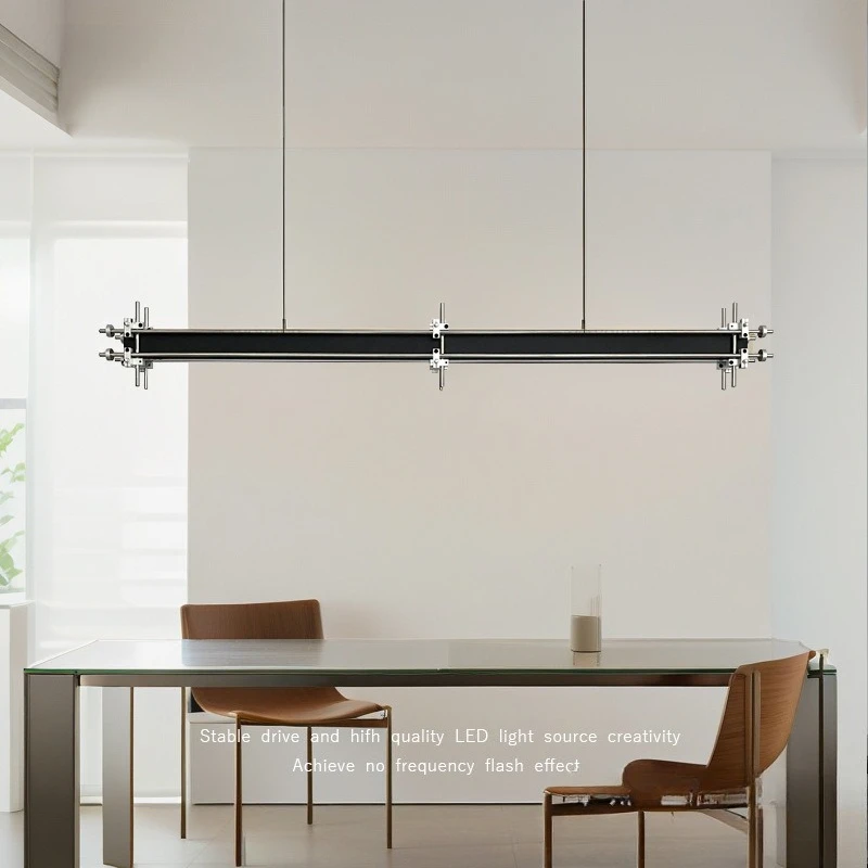 

Подвесные светильники в ретро-индустриальном стиле для ресторанов, баров, минималистичных кофеен, офисов, прямые линейные потолочные люстры, светодиодные светильники