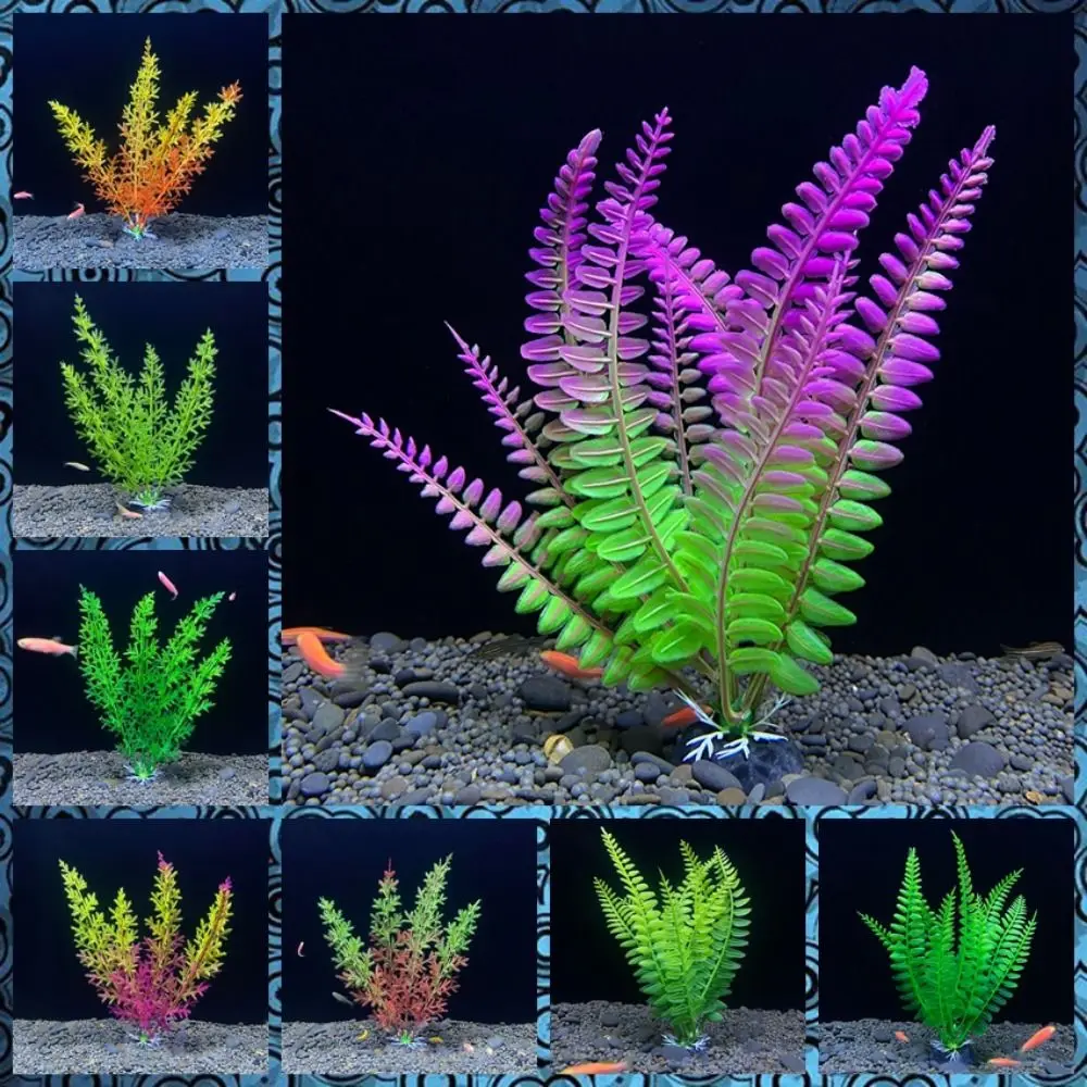 Fish Tank Ornament Plant Aquarium Artificial Decor Plants Simulation Water Grass Fish Bowl Plastic Decoration