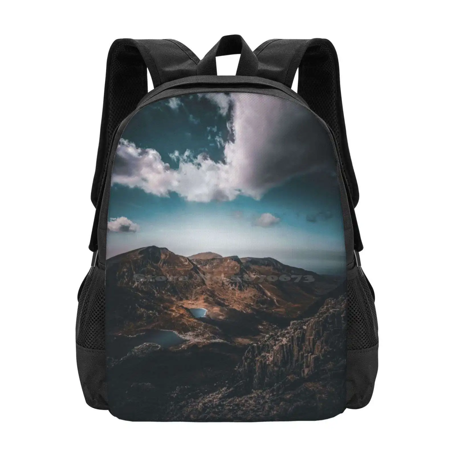 Once More Into The Void. Hot Sale Schoolbag Backpack Fashion Bags Tryfan North Wales Snowdonia National Park Tags Water