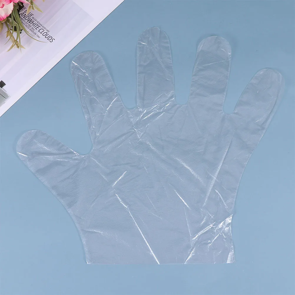 300Pcs Thicken Transparent Food Grade Pe Industrial Working Cleaning Barrier Fingerprint Prevention