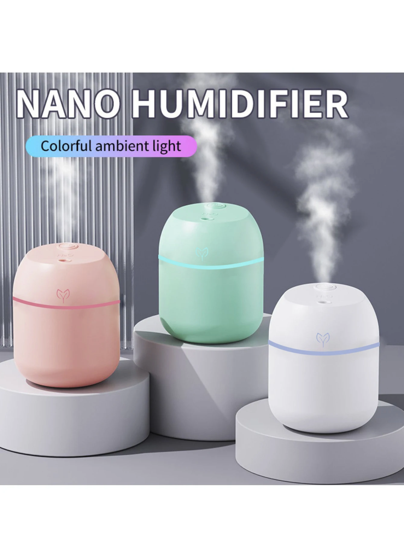 220ML USB Mini Air Humidifier Aroma Essential Oil Diffuser For Home Car Ultrasonic Mute Mist Maker Diffuser with LED Color Lamp