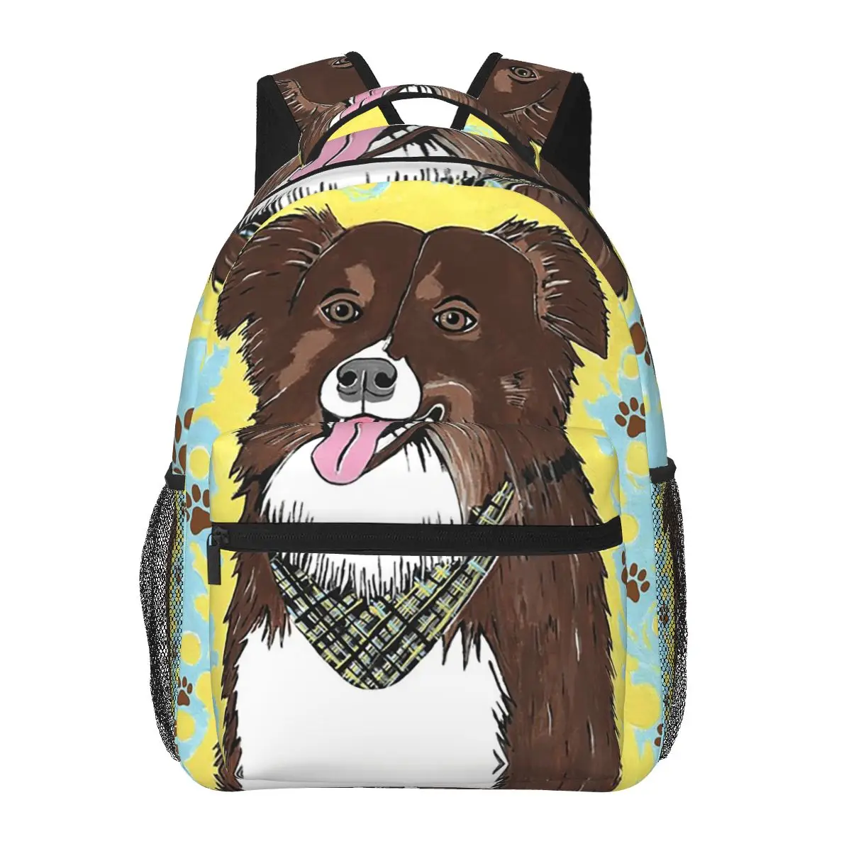 Cattle Dog Australian Shepherd Dog Backpacks Boys Girls Bookbag Students Bags Laptop Rucksack Shoulder Bag Large Capacity
