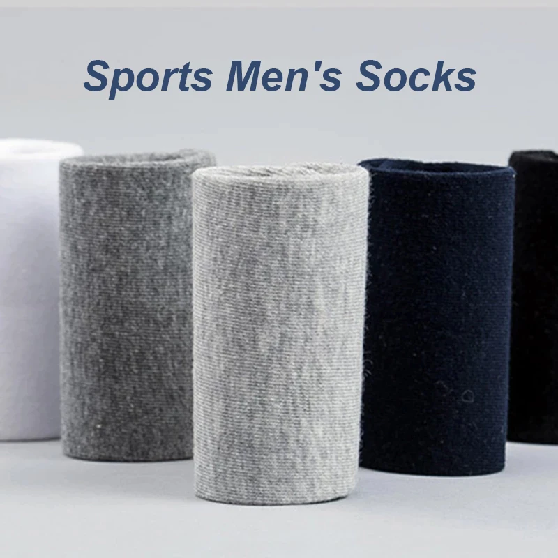 5 Pairs Autumn Winter Cotton Socks Breathable Non-slip Summer Ankle Socks Bamboo Fiber Men Socks Breathable Sports Sock Plus Siz