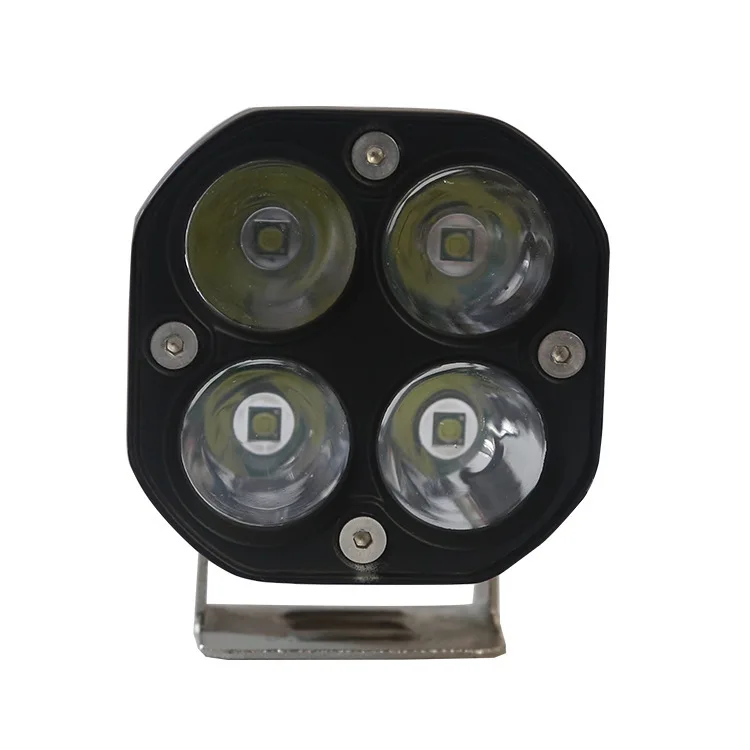 

80W Clover LED Off-Road Spotlight with White/Yellow Light, Demon-Eye Lens, External Motorcycle/Car Modification Lamp