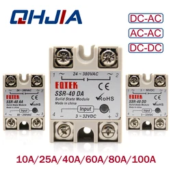 Single Phase Solid State Relay SSR-25DA SSR-40DA SSR-40AA SSR-40DD DC To AC AC To AC DC To DCfor PID Temperature Control