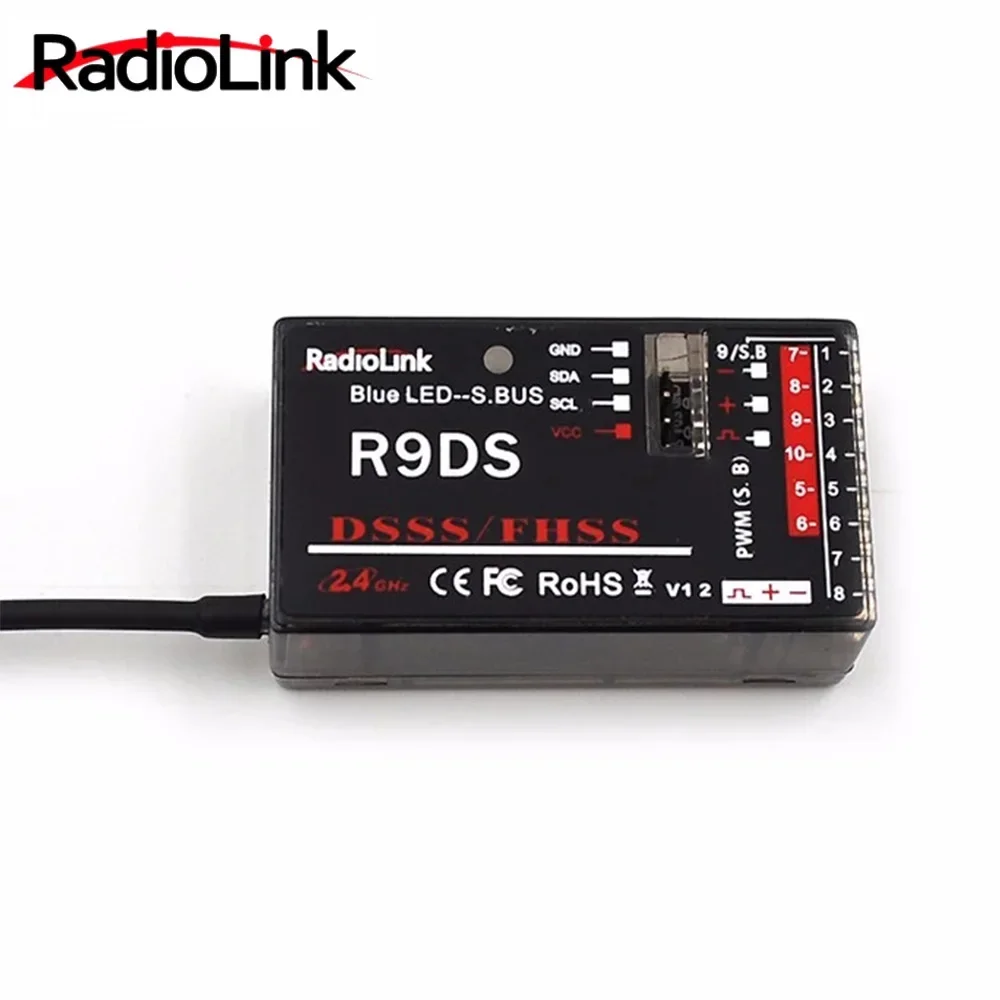 RadioLink R9DS 2.4G 9CH DSSS & FHSS Receiver for RadioLink AT9 AT10 Transmitter RC Multirotor Support For S-BUS