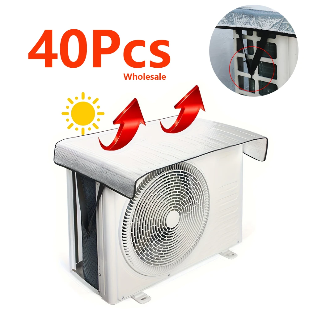 Wholesale 1-40Pcs Air Conditioning Outdoor Cover Rainproof  Anti-Snow Anti-Dust Air Conditioner Cover Home Keep Cleaning Tool