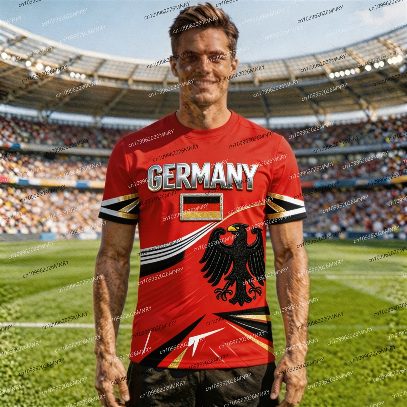 2026 Germany Flag Emblem tshirt Fan Jersey Men T Shirt Germany Soccer Jersey T-shirts For Men Fashion Men's clothing Jersey top