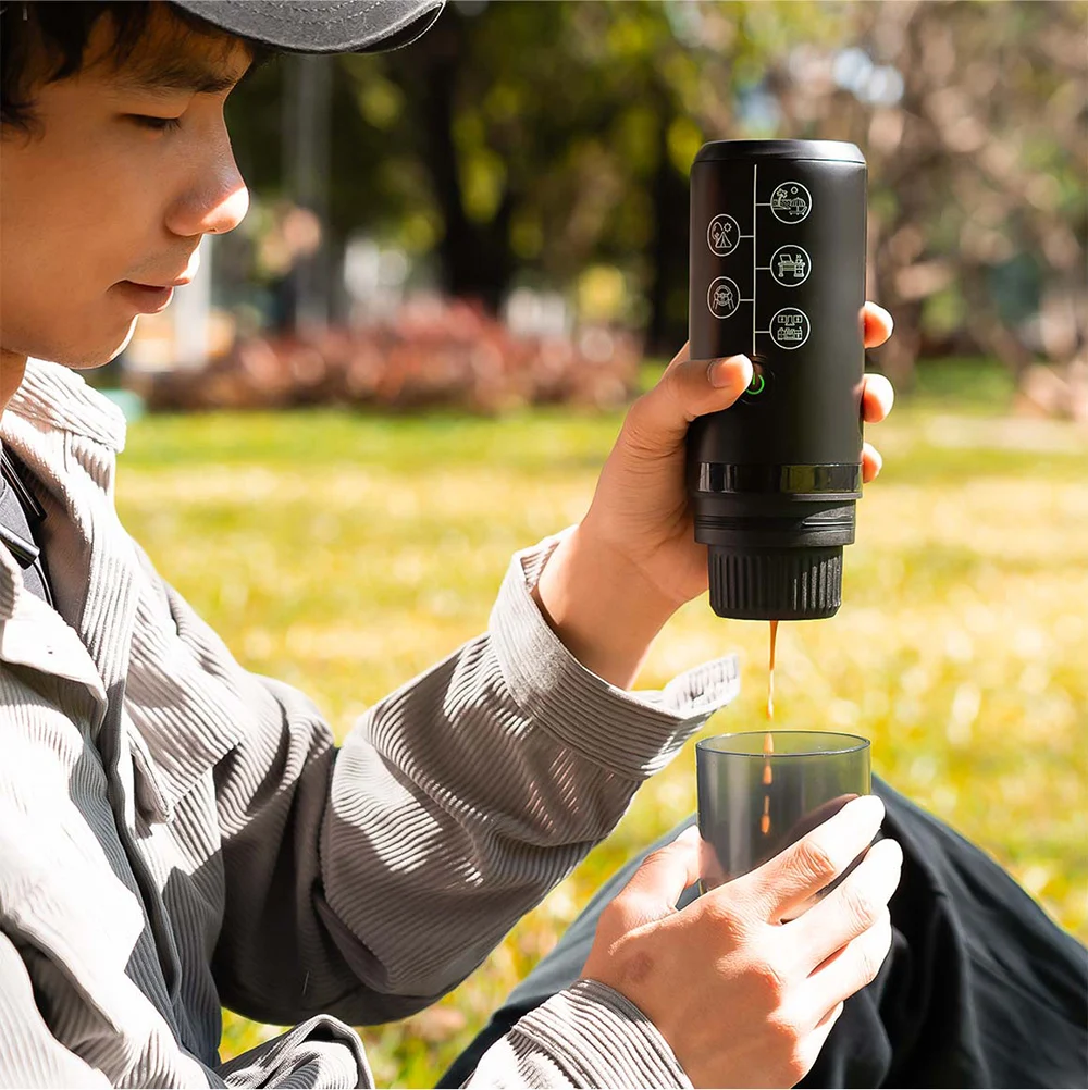 Portable Espresso Coffee Machine Compact Handheld Mini Barista for Traveling Office Home Compatible with Nes*/DG/Ground Coffee