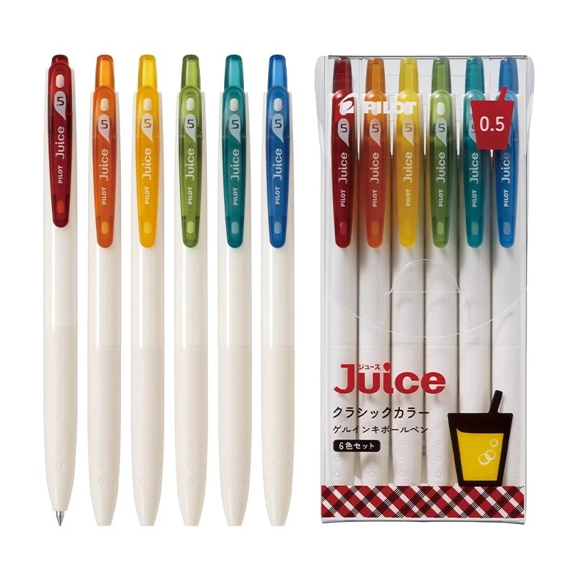 Pilot Juice Classic Color Muted Color Set, Gel Ink Rollerball Pens, Fine Point Gel Pen 0.5mm, Assorted Colors, Pack of 6