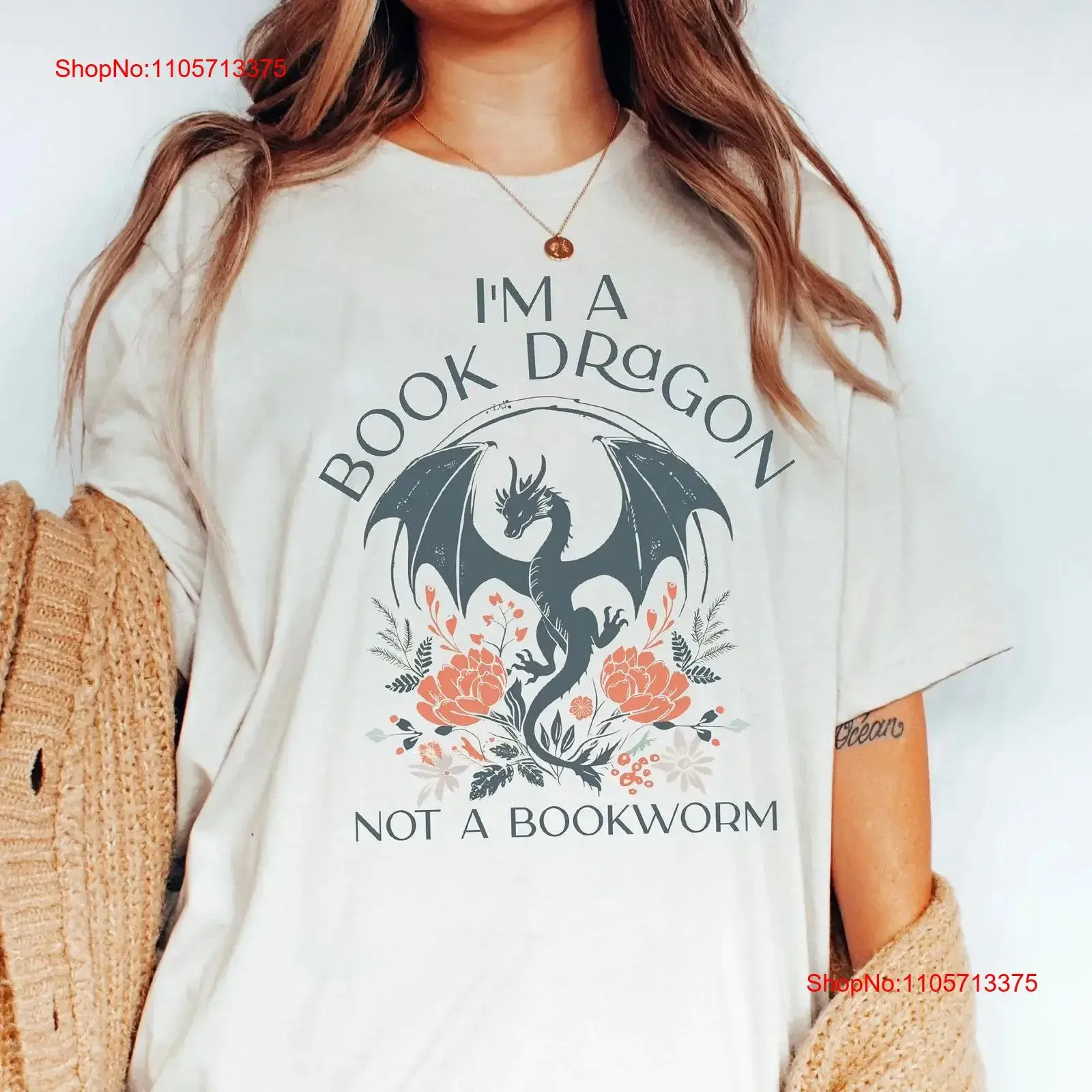 I'm A Book Dragon Not Bookworm Fantasy Reader T Shirt Bookish Addicted lover tee Fourth wing vintage Washed Stretched Unisex