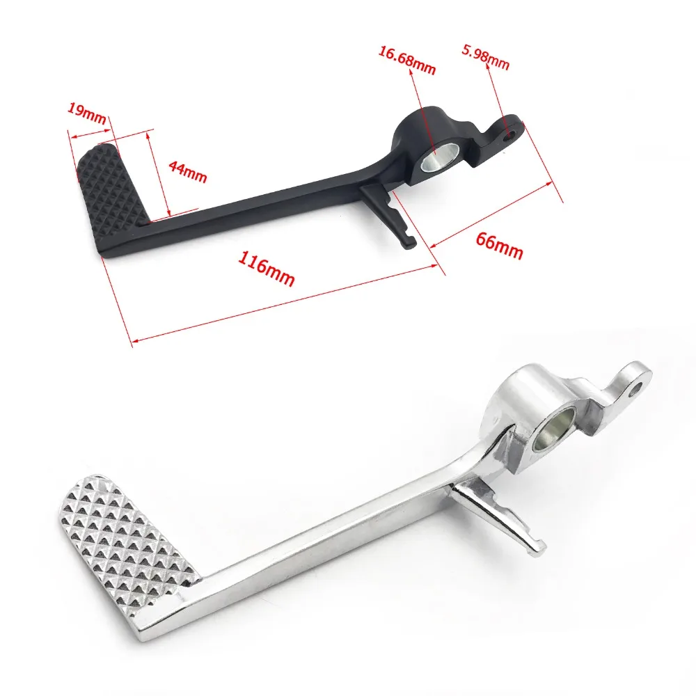 

Motorcycle Silver High Tensile Strength Aluminum Unfoldable Rear Brake Pedal Foot Lever Chrome for Yamaha