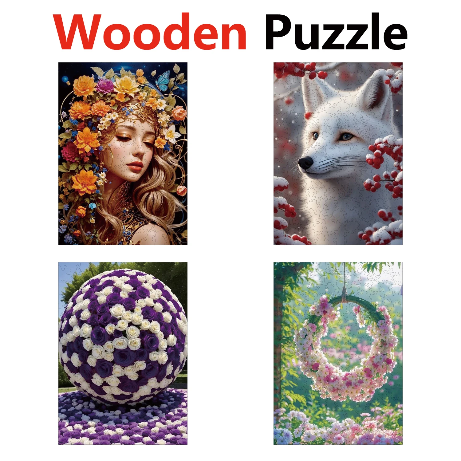 

CFANG Swing Bed Car Horse Animal Puzzles Unique Shape High Quality Jigsaw Puzzle Wooden Puzzle Best Gift For Child