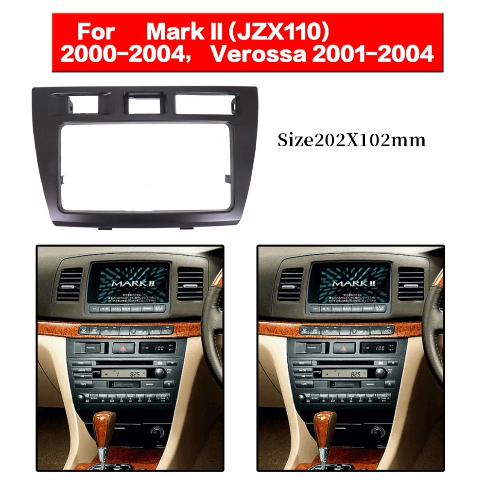 Car Radio Fascia for Toyota Mark Ii Jzx110 Verossa Stereo Dash Kit Installation