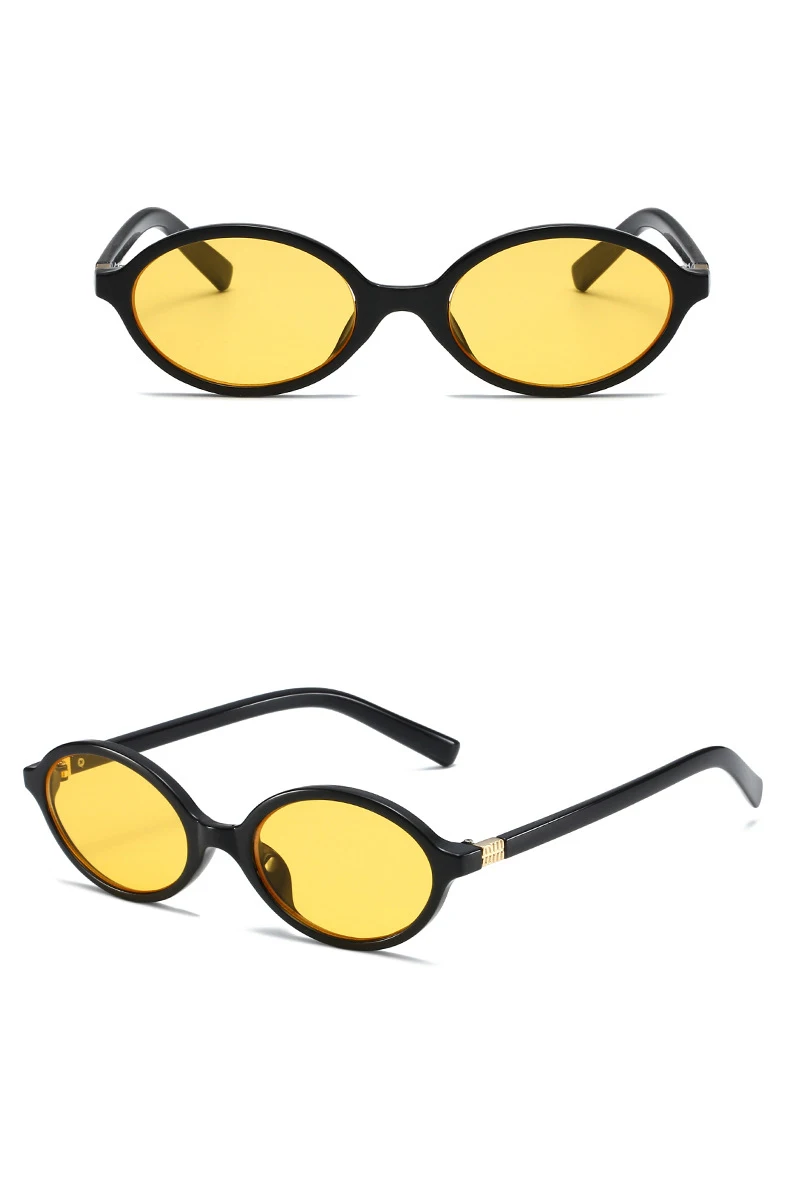 Niedliche ovale Sonnenbrille für Damen, trendige Sonnenbrille mit kleinem Rahmen, klassische Farbtöne, Luxus-Markendesign, Hipster, sexy Brillen – Detail 7