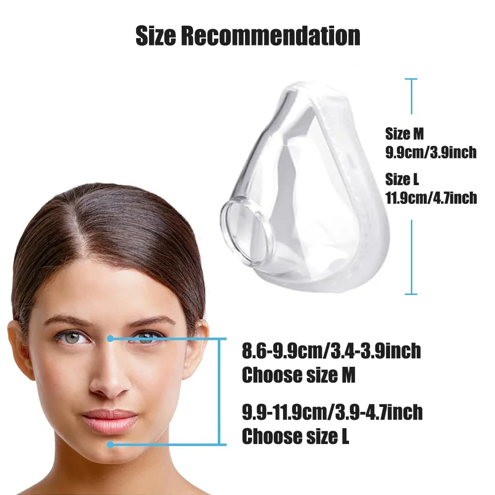 قطعة واحدة من وسائد بديلة من السيليكون Airfit F20، متوافقة مع أقنعة الوجه Res'med، قناع وجه كامل يغطي الفم والأنف، ناعم #5