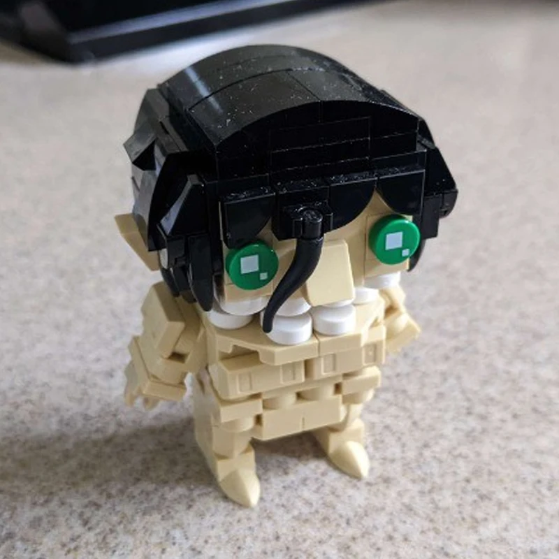 Bricklink MOC Japan Anime Figures Attack on Titan Nine Giants Brickheadz Sets Building Blocks Kid Toys Halloween Gift