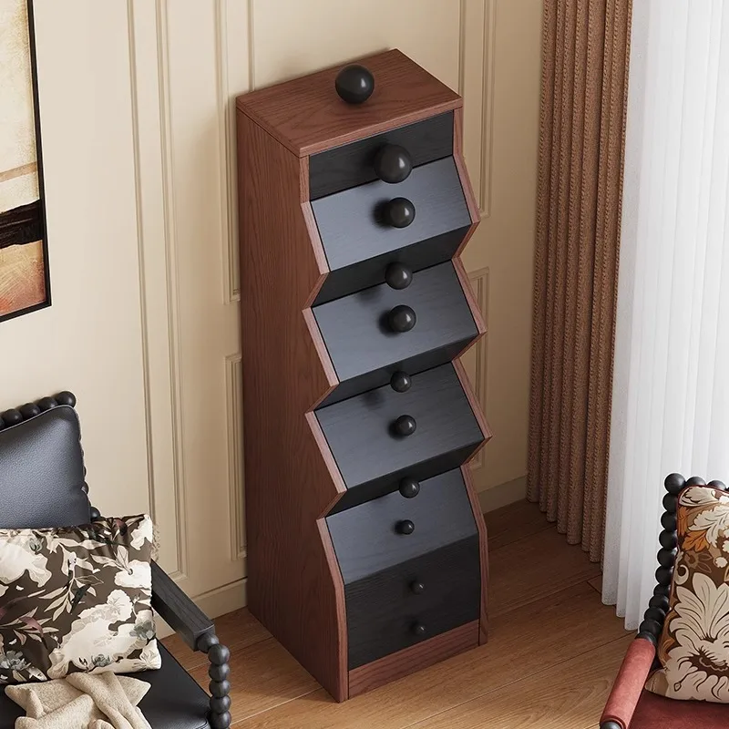 

Customizable French medieval solid wood chest of drawers storage