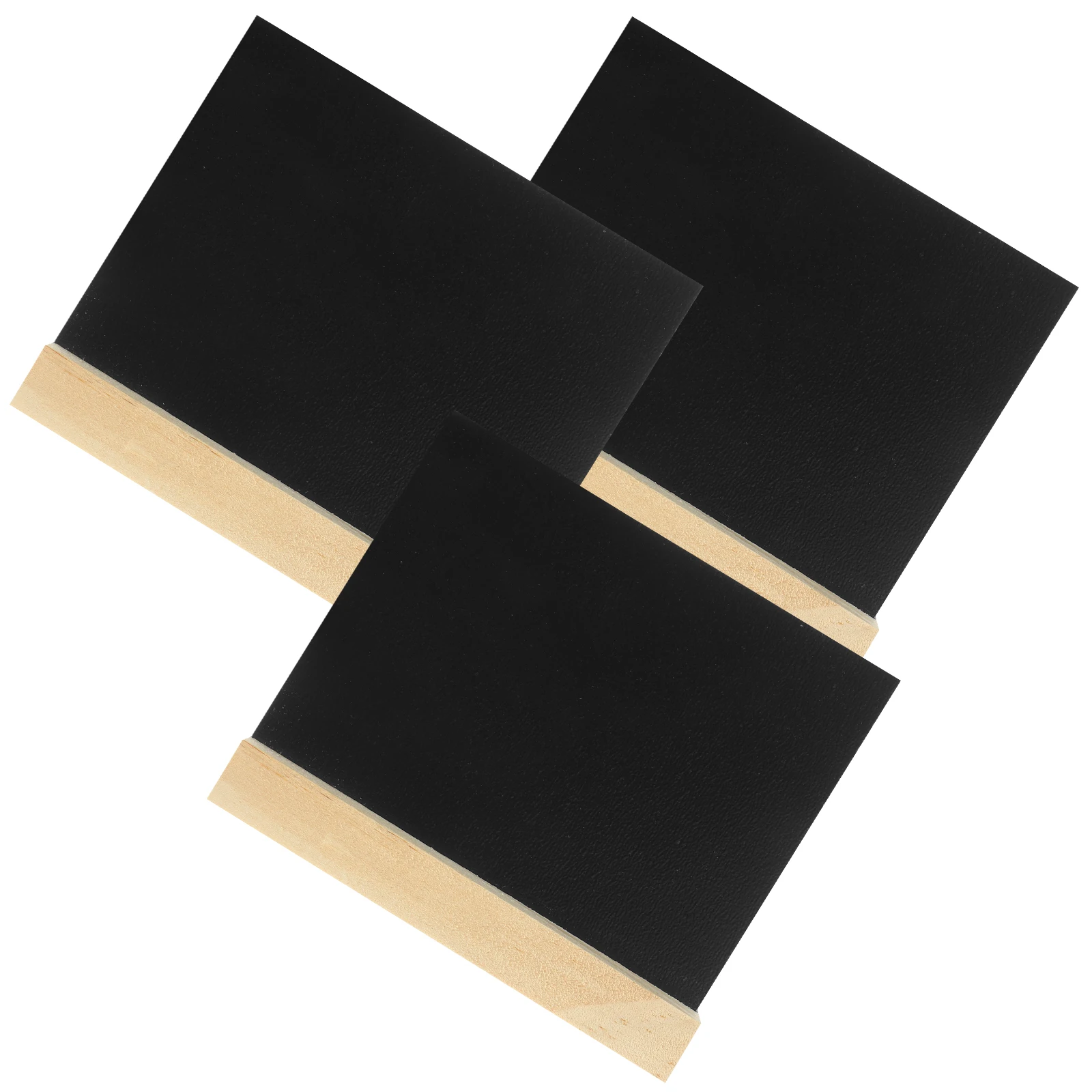 

3pcs Mini Chalkboards Double Sided Small Message Boards Wood Base Stand Sturdy Tabletop Erasable Writing Boards For Restaurants