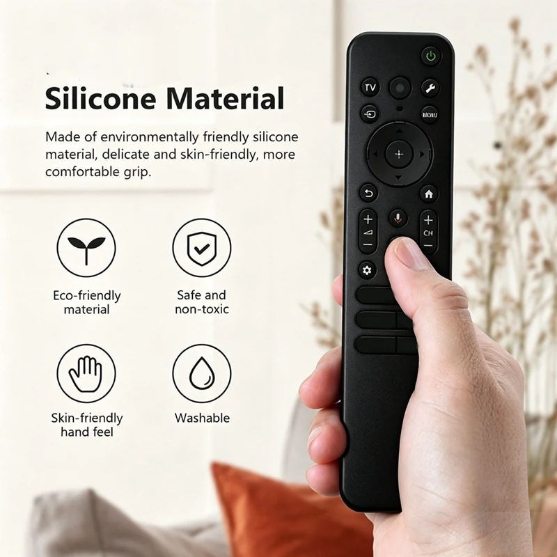 ABUO Silicone Protective Case for SONY RMF-TX920U/TX910U TV Remote Shockproof Anti-Slip Cover Black