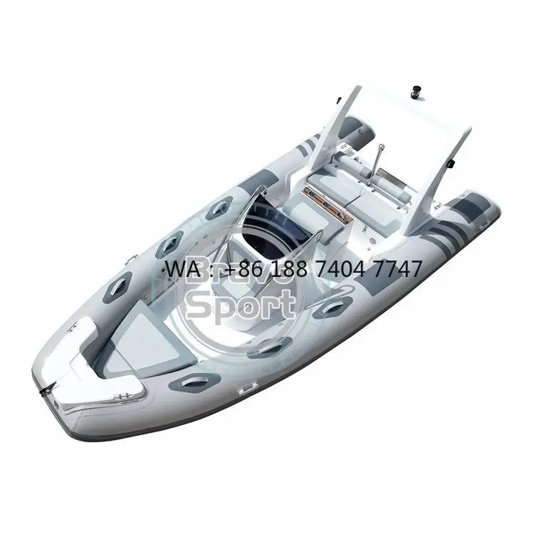 20ft Fiberglass 5.8m RIB Boat Deep-V Hypalon Fishing Boat with Motor for Sale