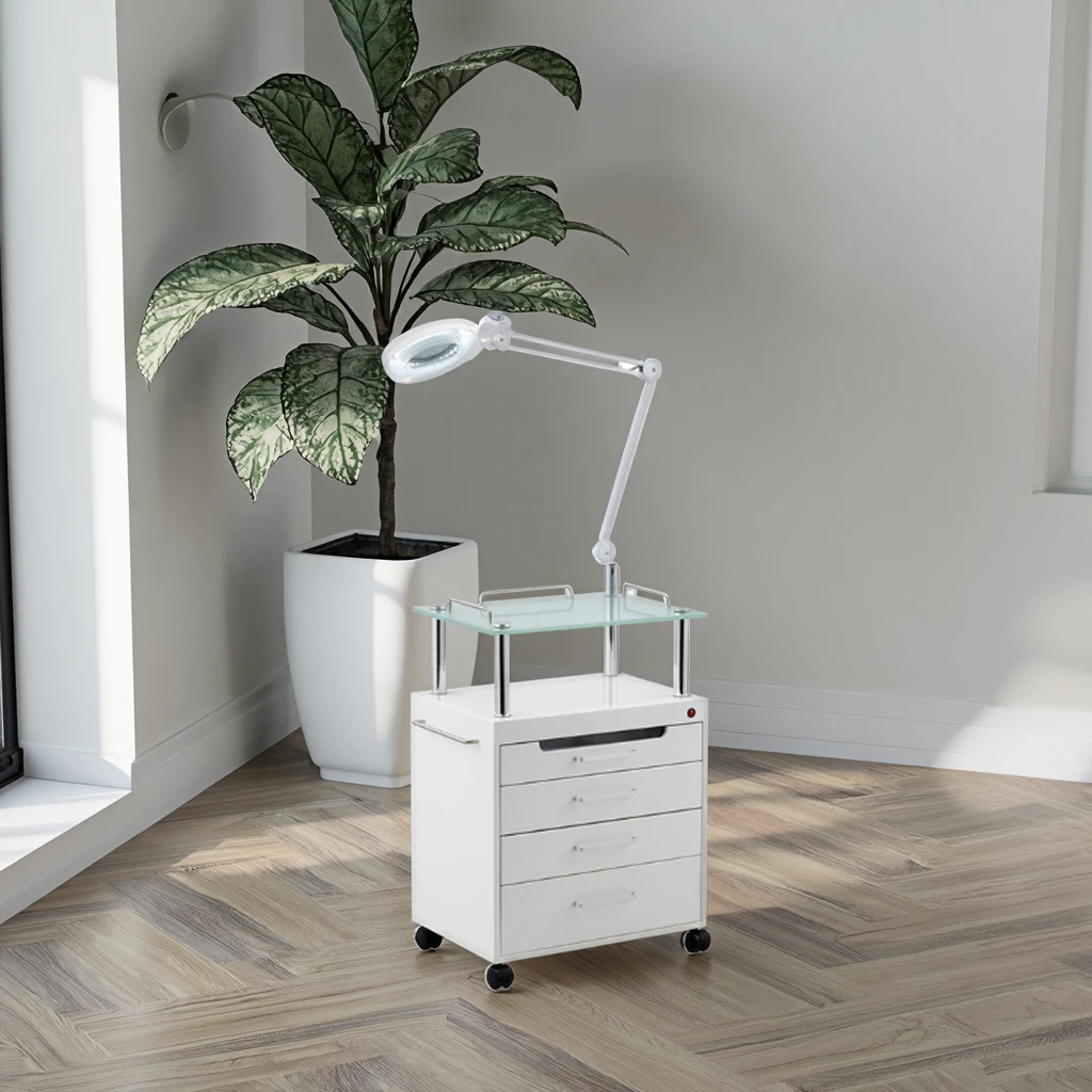 

New Arrival Foldable Metal Salon Trolley Luggage Set Modern Design Esthetician Trolley For Home Office