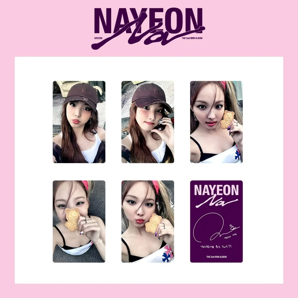 5pcs KPOP NAYEON Photocard Albums NA Double-Sided Lomo Cards TZUYU DAHYUN MINA JIHYO SANA MOMO Photocards Fans Collection Gift