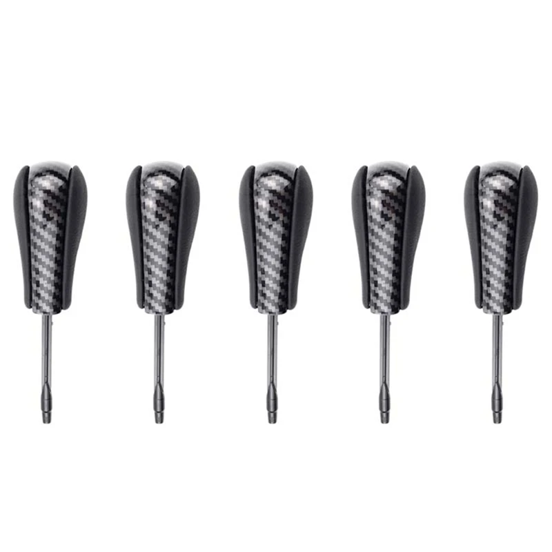 5X Carbon Fiber Car Gear Shift Knob Fit For BMW E36 E38 E39 E46 Z4 Z3 E53 X5 X3 E60 E61 Long Lever Shifter