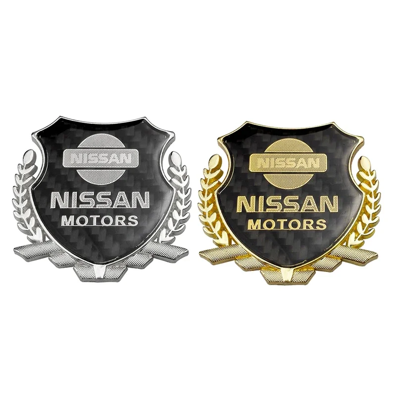 1pc Car Window Emblem Badge Sticker for Nissan Almera Qashqai J10 J11 Juke Note Versa Tiida X-Trail T32 Xterra Side Logo Styling