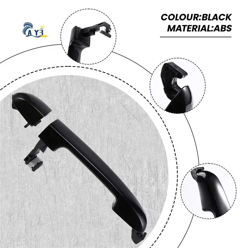 AY03-For Hyundai Elantra 2007-2012 مقبض الباب الخارجي الخارجي الأمامي الأيمن أو الخلفي 82651-2H000