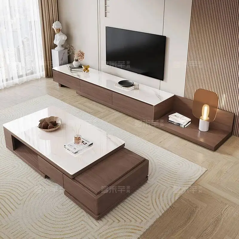 

Гламурный простой журнальный столик, мебель для гостиной, элегантный скандинавский журнальный столик с местом для хранения, модный прямоугольный квадратный журнальный столик