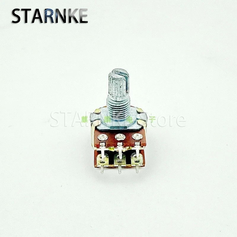 3PCS WTH148 16 Type Dual 6-Pin B1K Amplifier Audio Speaker Volume Potentiometer Flower Shaft Length 15mm