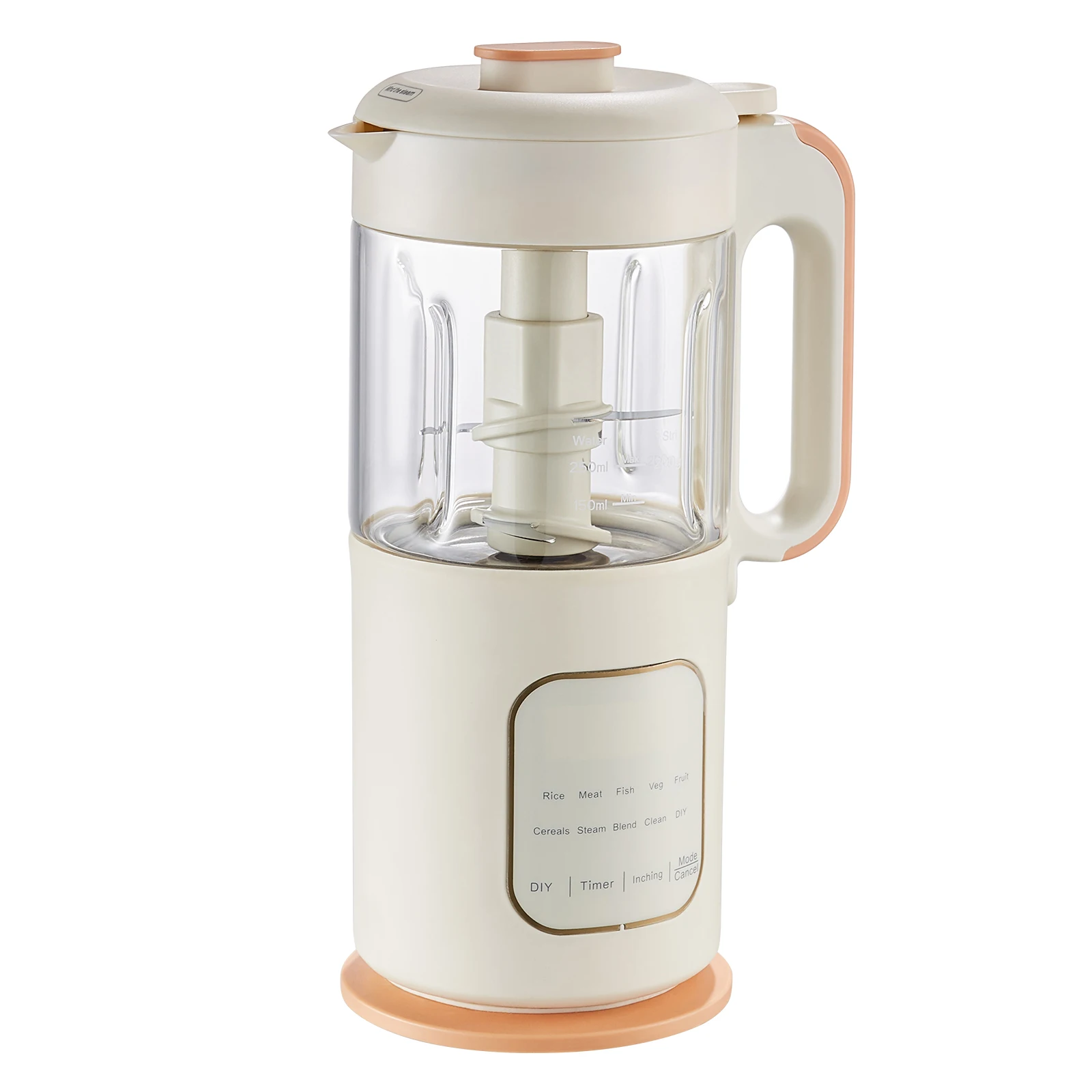 

VEVOR Baby Food Maker 500W Baby Food Processor with 300 ml Glass Bowl SUS304 Stainless Steel 4-Blade Baby Food Steamer Grinder