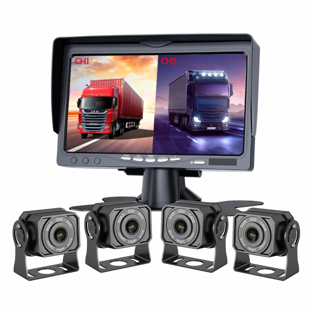 Camera Truck Dash Cam Recorder for Video Monitor Reverse Bus System Backup Front Recording Hd Display in Dvd Player Box Car Dvr