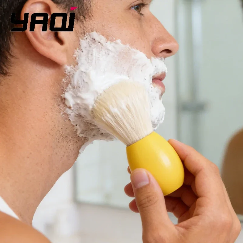 2026 YAQI Bunny Cashmere Knot Shave Brush in Yellow Version For Easter Day mens Shaving Tool