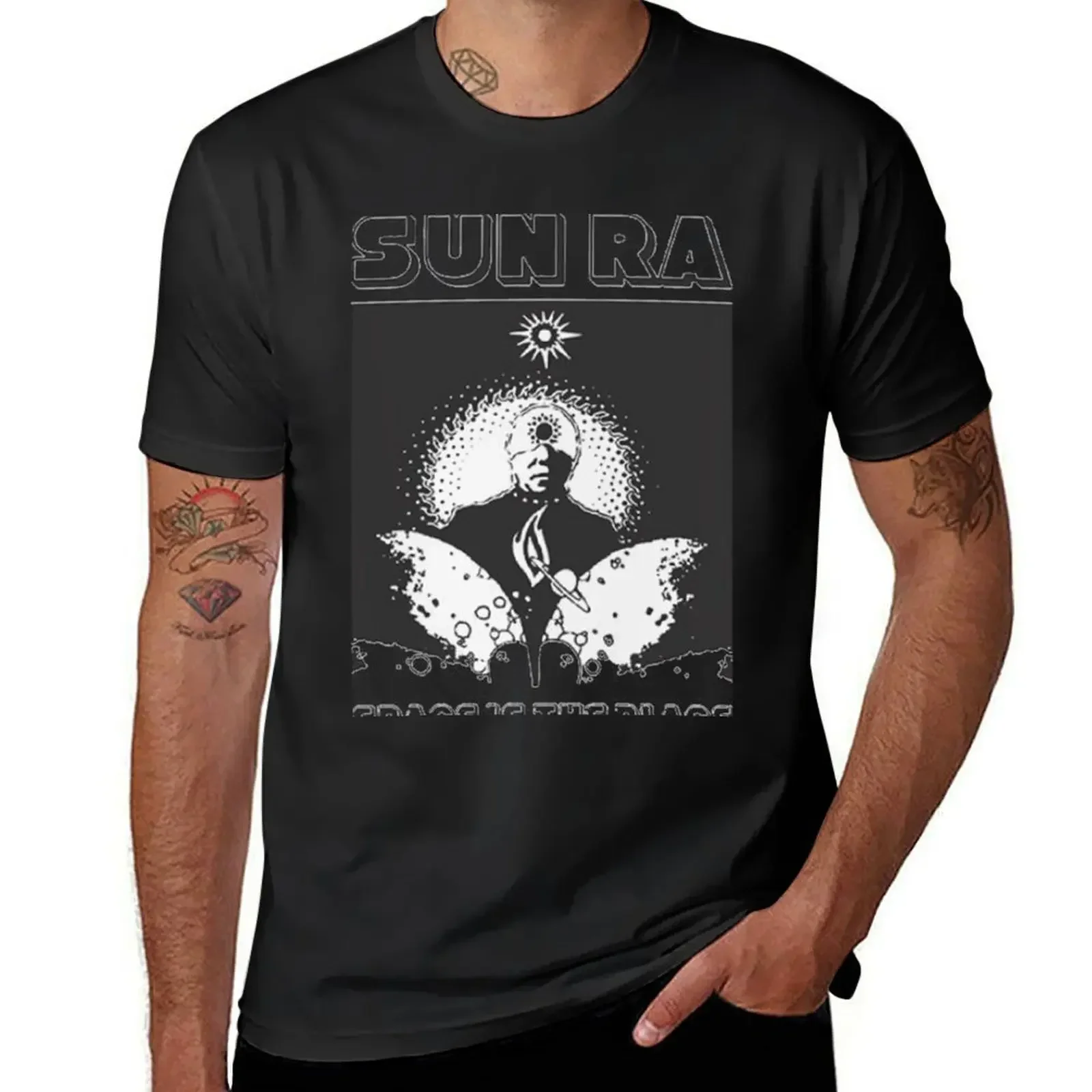 Sun RA Space is the Place jazz T-Shirt quick drying vintage customs mens clothes