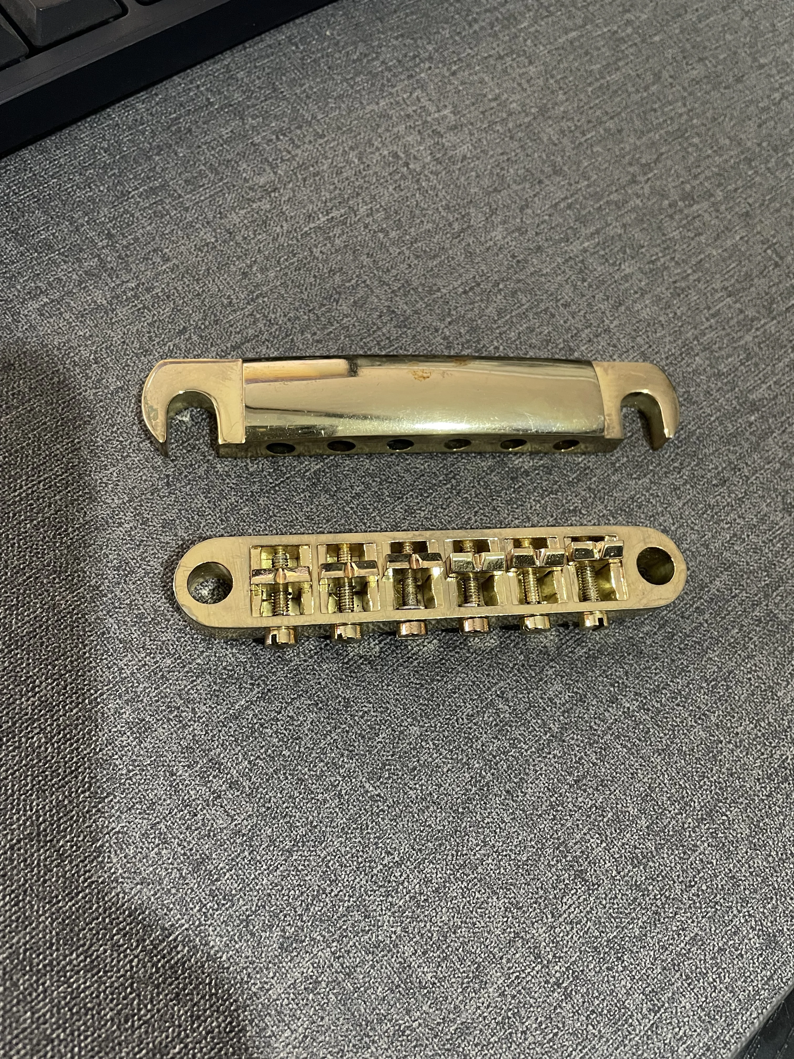 Stock Golden Electric Guitar Bridge and Tailpiece Set Electric Guitar Replacement Part for Les Paul SG Guitar Nickle Accessories