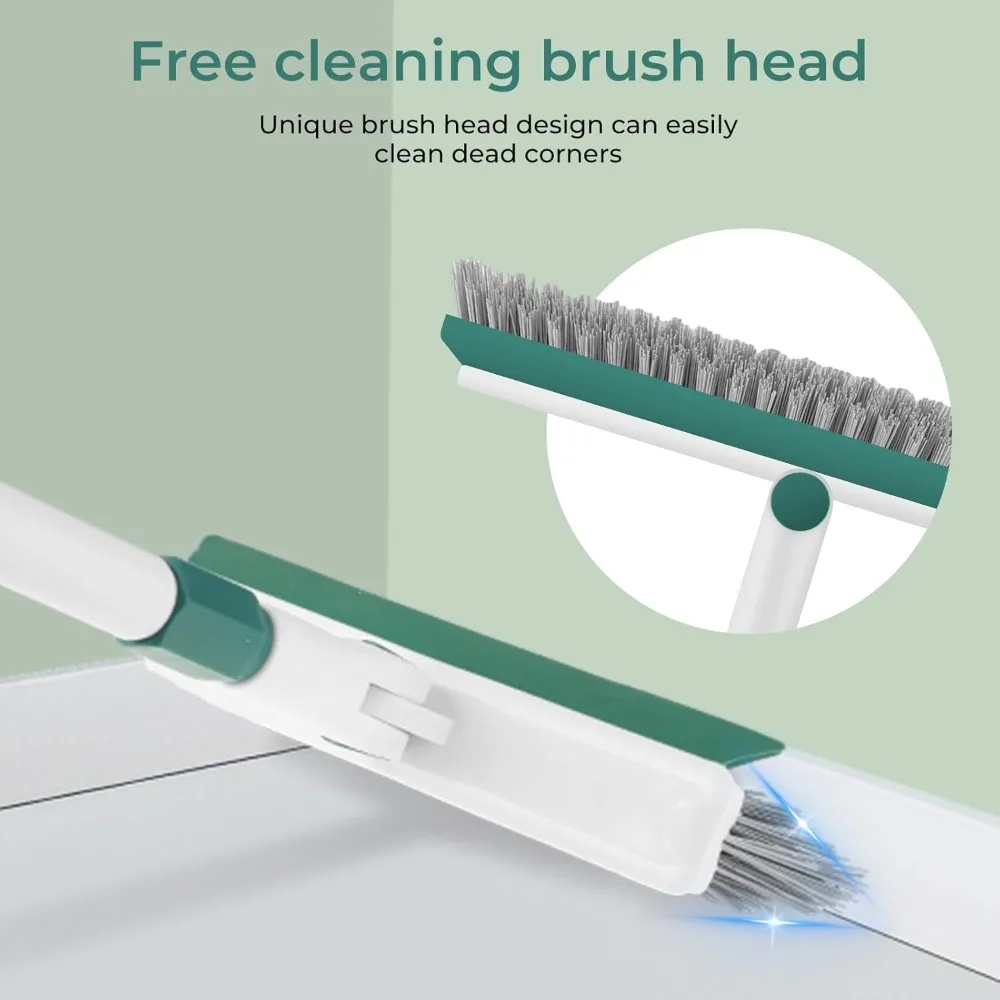 Nettoyant pour plinthes extensible de 60 po avec poignée et 5 tampons réutilisables pour un nettoyage facile des sols, des murs et des plafonds