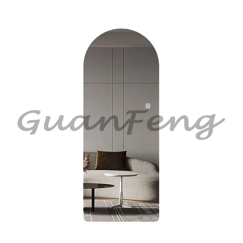 Arch makeup with lamp full body dressing mirror home creative wall bedroom