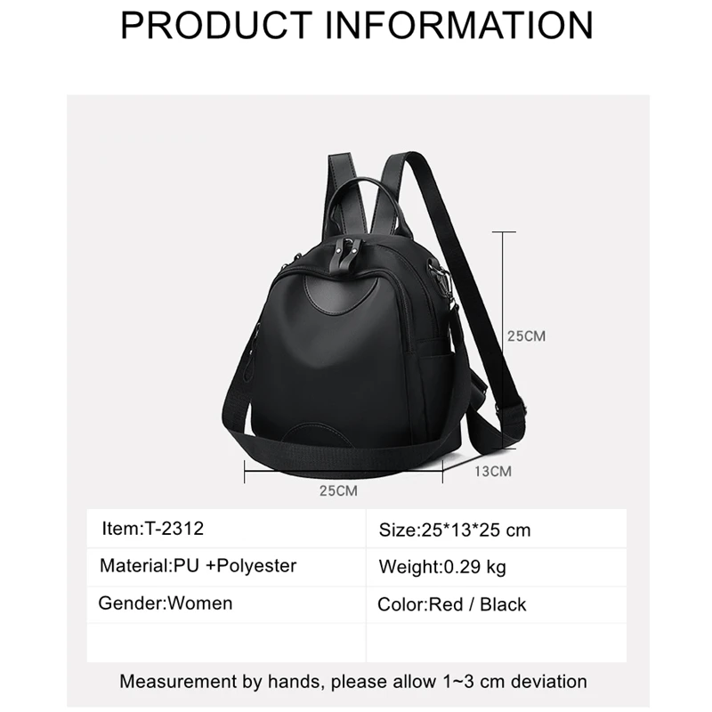 Backpacks for Women High Capacity Nylon Waterproof College Backpack Trendy Women Laptop School Bags Girl Travel School Bags