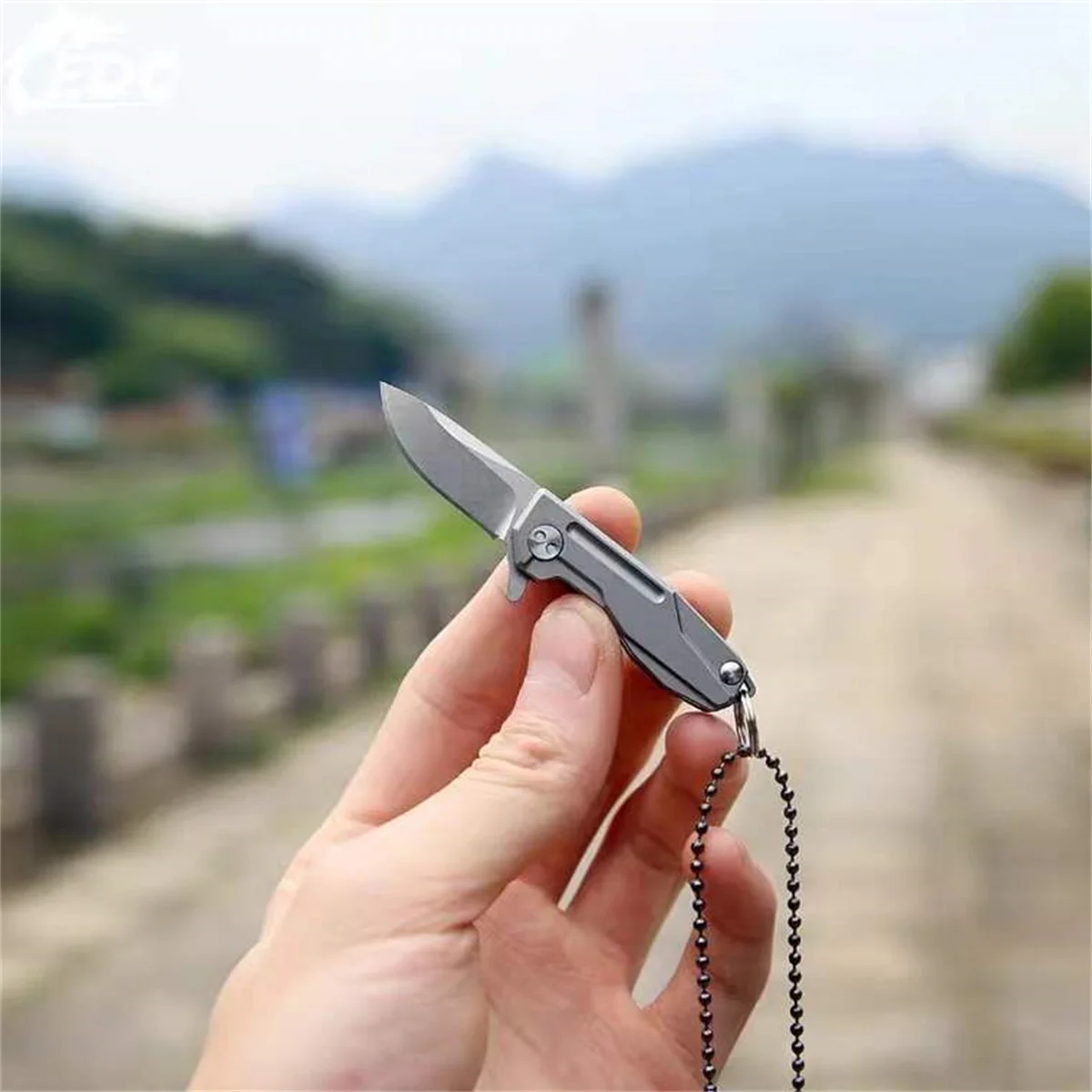 Outdoor Titanium Alloy Mini Folding Knife D2 Steel EDC Quick Open Pocket Knife Keychain Knife