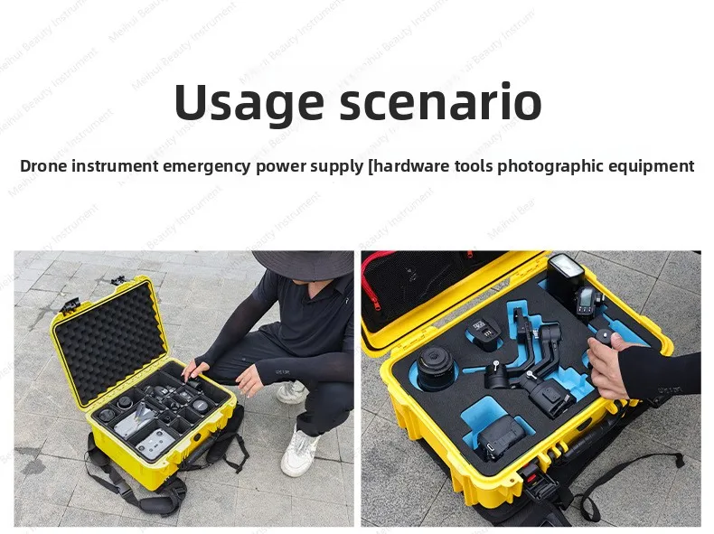 صندوق معدات التصوير الفوتوغرافي على ظهره هارد شل مقاوم للماء حقيبة ظهر بلاستيكية SLR معدات الكاميرا صندوق الأدوات