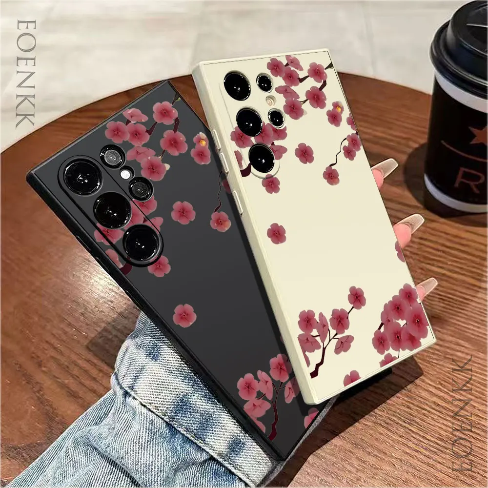 Noble and Simple Flowers Phone Case For Samsung Galaxy S24 S23 S22 S21 S20 Ultra Plus FE A33 34 A52 A53 A54 A71 A72 A73 5G Cover