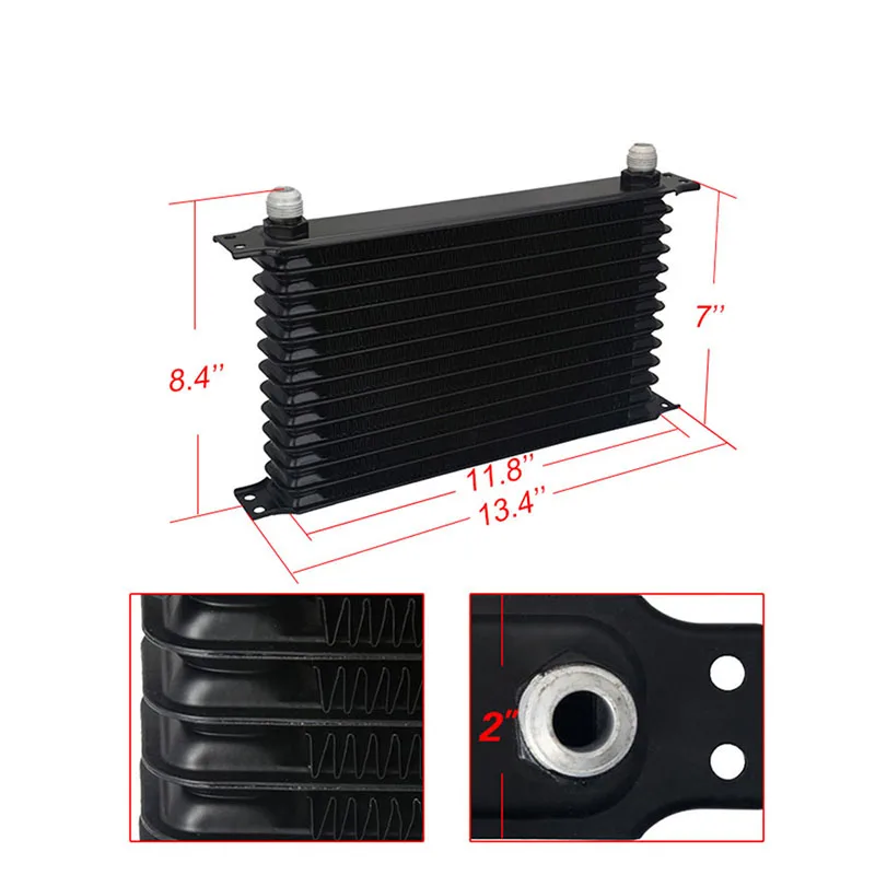 

FOR Trust Type 13 Row Transmission Engine Racing Car Cooling System Single Kit Radiator Core Oil Cooler