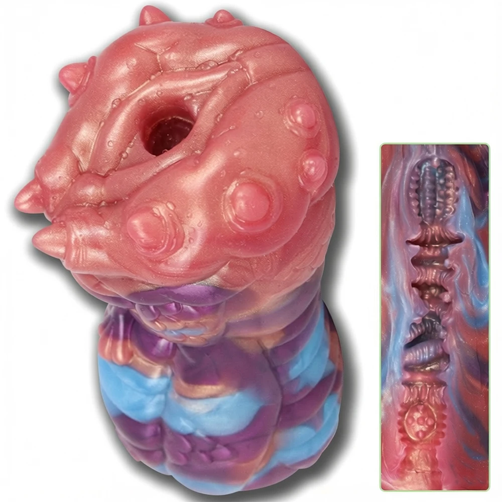 GEEBA Premium Fantasy Animal Dragon Male Masturbator Portable Silicone Men's Stroker Realistic Vagina Pocket Pussy Adult Sex Toy