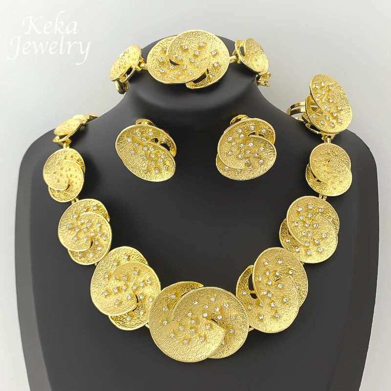 

Unique Rhinestone 4Pcs Jewelry Set for Women Collar Choker Necklace Bracelet Drop Earrings Ring Engagement Wedding Party Gifts