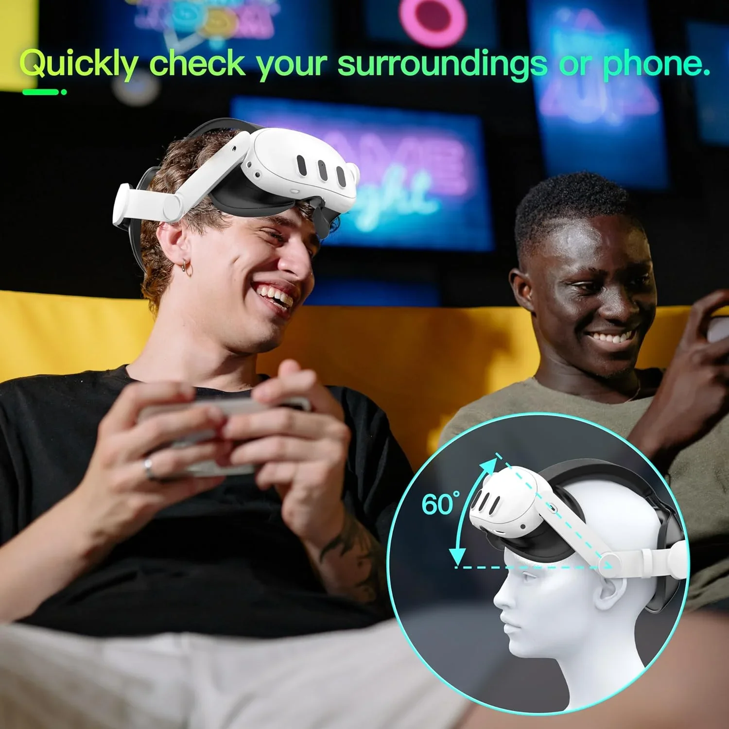 حزام رأس قابل للتعديل لسماعات الرأس Meta Quest 3S VR، حزام النخبة، راحة معززة لملحقات Meta Quest 3