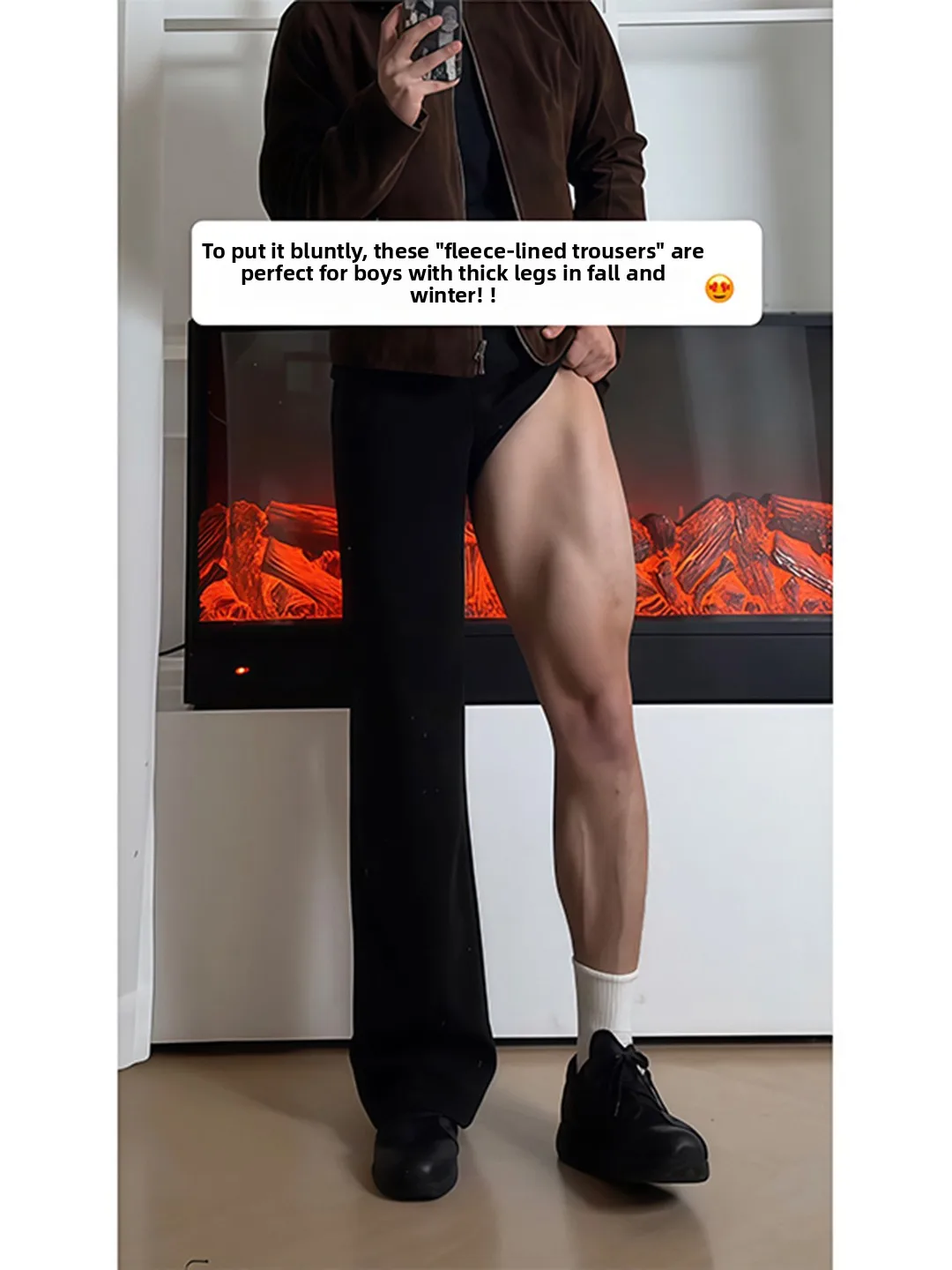 

Bla Cleanfit Fce Lined Men's Autumn Winter Straight Leg Trousers Knife Le Design Slimming Bootcut Pants Casual Youth S...