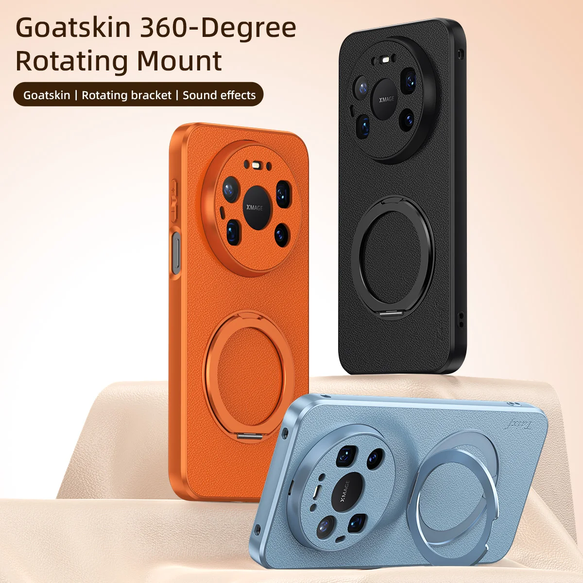 

For Huawei Mate 80promax Magnetic charging phone case Vegetable leather cover 360-degree rotating stand Shockproof Bumper Funda